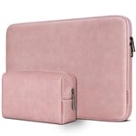 DOMISO 17 Pouces Imperméable HoFRse Sac de Protection Ordinateur Portable Sacoche pour 17,3" IdeaPad 3 Gen 7/ZBook Fury G8/HP Envy 470 G8 G9/Dell ASUS,Rose