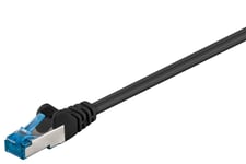 92698 Câble Ethernet Cat 6A Double Blindage S-Ftp Jusqu'À 10000 Mbps 500 Mhz Cuivre Sans Halogène Avec Connecteurs Rj-45 Connecteurs Plaqués Or Noir 1,5 M[CAB132217]