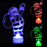 LED Mini Night Lights Colorful Flashing Lights Snowman Lamp Christmas Ornament