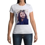 T-Shirt Femme Col Rond Jim Morrison Couronne De Fleur The Doors Photo Vintage