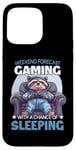 Coque pour iPhone 15 Pro Max Gamer Raccoon T Gamer Pyjama Refroidisseur Raccoon Sleep