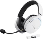 Gxt 491W Fayzo Casque Gaming Sans Fil Bluetooth + 2.4 Ghz, Son Surround 7.1, Batterie 22 Heures, Pilotes 50Mm, Microphone Antibruit, Casque Gamer Rgb Over-Ear Pc Ps5 Ps4 Switch, Blanc