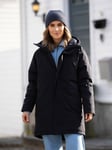 Twentyfour Finse Dunparkas - Dame - Sort - 38