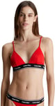 Calvin Klein Women Triangle Bikini Top CK Meta Legacy Wireless, Red (Cajun Red), 3XL