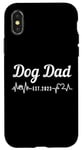 Coque pour iPhone X/XS Dog Dad est. 2023, New Dog Daddy, Dog Father Day, Paw