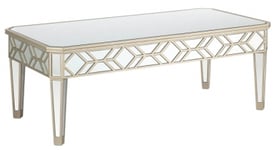 Becca Champagne Geometric Mirrored Coffee Table