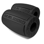 Iron Bull Strength Alpha Grips 3.0 - Extreme Arm Blaster - Best Dumbbell and Barbell Thick Bar Adapter (Black)