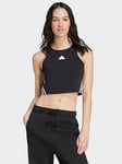 adidas Sportswear Women's Future Icons 3 Stripe Vest - Black, Black, Size Xl, Women