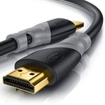 CSL - Câble HDMI 8 K 2.1 3 m - 8K @ 60 Hz / 120 Hz - 4K @ 240 Hz - 48 Gbit/s - HDMI 2.1 2.0a 2.0b - 3D - Ethernet Haut débit - HDTV - UHD II - Dynamic HDR-10+ - eARC - Taux de rafraîchissement