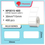 Phomemo-Papier attro auto-adhésif pour imprimante d'étiquettes,papier thermique multi-usages,identification étanche,M220,M110,M200 - Type White Square 30x15mm