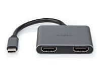 Nedis - Video Adapter - 24 Pin Usb-C Hann Til Hdmi Hunn - 10 Cm - Svart - Rund, 4K 30Hz Støtte