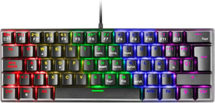 MK60 NOIR, CLAVIER GAMING MÉCANIQUE FRGB, ANTIGHOSTING, SWITCH MÉCANIQUE BLEU, LANGUE ESPAGNOLE[CLA170090]