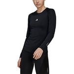 adidas Women's Techfit Long Sleeve Training Top, Black/White, S