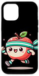 Coque pour iPhone 15 Kawaii Apple Athlete: A Kawaii Fitness Adventure