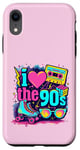 Coque pour iPhone XR Chemise « I Love The 90s » pour homme et femme, costume de fête vintage des années 90