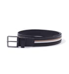 Boss Mens Ther Tape Signature Stripe Belt - Black - Size 38 (Waist)