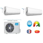 Climatiseur bi split Midea 4200 watts + 2 unités midéa Breezeless 2600 watts