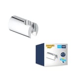 GROHE Vitalio Universal QuickFix Wall Holder for Hand Showers (Including Screws and Dowels) Extra Easy to Fit with GROHE QuickGlue, Chrome, 26102000