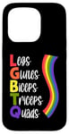 Coque pour iPhone 15 Pro Legs Glutes Biceps Triceps Quads Entraînement Fitness LGBTQ