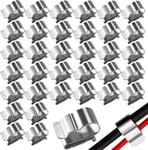 30 Pcs Clips De Fixation Cable Electrique, En Acier Inoxydable, Support Clips Cable Management, Système De Gestion De Câbles Pour Solaire Photovoltaïque Clips De Câble