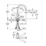 Mitigeur évier MINTA monocommande avec douchette extractible - GROHE - 32918000