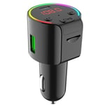 G61 Car Bluetooth 5.0 FM Transmitter Type-C QC3.0 USB  Music MP3 Player 9271