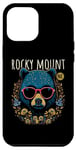 Coque pour iPhone 12 Pro Max Rocky Mount NC Fun Ours portant des lunettes Motif fleurs