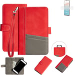 PROTECTIVE CASE FOR Nokia C21 Plus 2GB RED, GREY SMARPTHONE COVER WALLETCASE