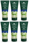 6 Packs of Aloe Pura Aloe Vera Organic Gel with Vitamins A C & E - 200ml 