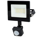 Nedis LLFLP15BLK - LED-valonheitin anturilla LED/20W/230V 4000K IP44