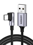 Câble Usb C Coudé Charge Rapide Câble Chargeur Usb C 3a Nylon Tressé Compatible Avec Iphone 16 Plus Pro Max 15 Galaxy S24 Plus Ultra S23 S22 A54 A34 Redmi Note 12 Pro 11 P60 Manette Ps5 (0.5m)