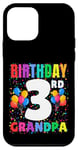 Coque pour iPhone 12 mini Ballons « It's My 3rd Birthday Crew » de 3 ans pour grand-père