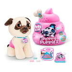 Pets Alive Pooping Puppies, Pug, Real Pet Dog Puppy, Play Soft Toy, Developmental Nurturing Plush, Color Change Unboxing, Interactive Electronic Pet Puppy, Ages 3+ (Pug)