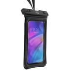 Étui Waterproof Smartphone IPX8 Brassard Sport Tour du cou Air Case Clipeyz Noir