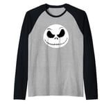 Disney The Nightmare Before Christmas Jack Big Face Manche Raglan