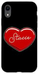 Coque pour iPhone XR Stacie Cœur dessiné à la main – Prénom Cœurs I Love Stacie