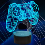 16 färger växlande Ps4 joystick 3d lampa barn sovrum dekor nattlampa spelrum 3d neonljus för semester födelsedagspresenter röd