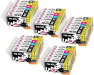 Remplacement pour Canon PGI-525 CLI-526 Cartouches d'encre 30 Pack, Utiliser avec Canon MG6150 MG6250 MG8150 MG8250, PGBK/Noir/Cyan/Magenta/Jaune/Gris