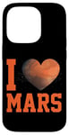 iPhone 14 Pro Planet Martian I Love Mars Heart Case