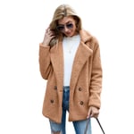 BALALALA Manteau Femme Casual Chaud Peluche Oversize Manches Longues Veste Cardigan Bouton Blouson Devant Ouvert Poches Coton Outwear Automne Hiver