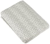 Isadora Paris Couvertures en Coton Microfibre Super Doux pour canapé, lit, Jeté de Canapé Plaid Ultra Luxueux Chaud et Confortable pour Toutes Les Saisons, Plaid Chevron Motif Cool Gris 127x178 TARTC6