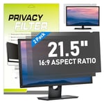 LAMA [2 PACK] 21.5 Inch Computer Privacy Screen Filter, Universal Computer Monitor Privacy Filters (WxH:18.74"x10.55"), Anti-Spy/Anti-Scratch/Anti-Glare Protector for Widescreen Monitors(16:9)