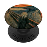 The Scream by Munch Expressionnism Art Peinture célèbre PopSockets PopGrip Adhésif