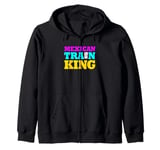 Mens Mexican Train King Dominoes King Zip Hoodie