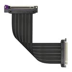 Cooler Master MasterAccessory Riser Cable PCIe 3.0 x16 Ver. 2 - Blindage Ondes Électromagnétiques, Câble TPE Ultra-Flexible, Connexions PCI Renforcées, Connecteurs Pin Or, Boitier ABS Solide - 300mm