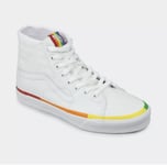 VANS Sk8-Hi Tapered Sneakers Rainbow Foxing True White Pride Mens UK 10.5 BNIB