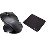 Amazon Basics Souris Ergonomique sans Fil de Taille Normale avec défilement Rapide & Tapis de Souris Gaming