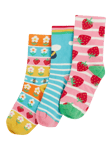 Frugi Kids' Rock My Summer Garden Socks, Pack of 3, Multi