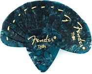 Fender Premium Celluloid 351 Shape Picks, Thin, Ocean Turquoise, 12-Pack