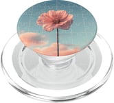 Photographie de ciel et de fleurs avec grilles de puzzle Amoureux de la nature PopSockets PopGrip pour MagSafe